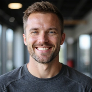 Professional headshot of John Davis, a dynamic and energetic sports nutritionist.